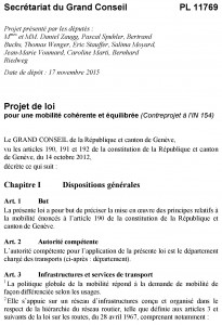 Projet de loi pour une mobilité cohérente et équilibrée (Contreprojet à l'IN 154)